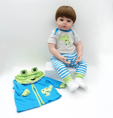 Ropa Para Muñeco Reborn Niño Cocodrilo Conjunto 3 Piezas