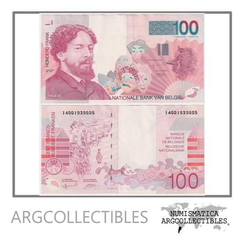 Belgica Billete 100 Francos 1995-2001 P-147 Au