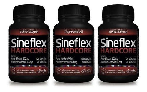 3x Sineflex Hardcore (150 Caps) Queimador Power Supplements