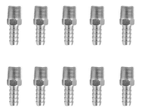 10 Peças Espigão Latão Rosca Macho 3/4 X Mangueira 3/8