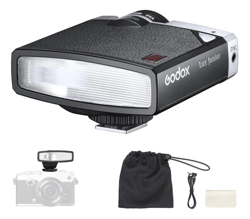 Godox Lux Junior Retro Camera Flash, Gn12 Con 7 Niveles De P