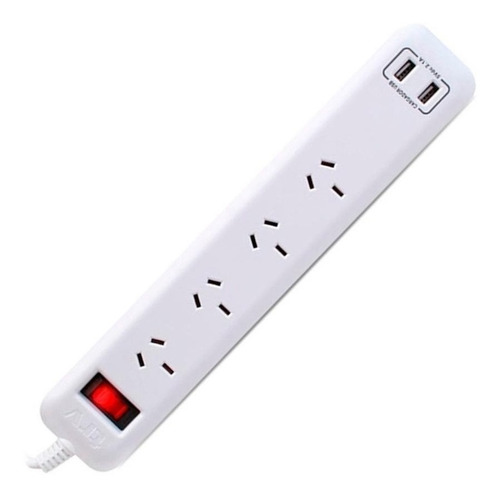 Zapatilla Prolongador Multiple Enchufe Trv 4 Tomas Usb