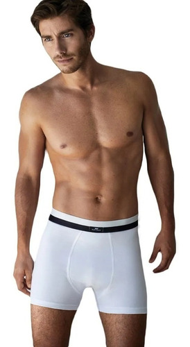 Calzoncillo Boxer Algodon Lycra Liso Tiro Alto Xy 1306