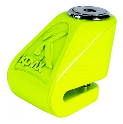 Candado Disco Moto Kovix Kn1 Amarillo Fluorescente 6mm