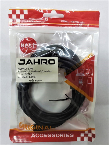 Imagen 3 de 10 de Cable Miniplug 3,5mm Stereo A Jack Hembra 3,5mm 1.8m