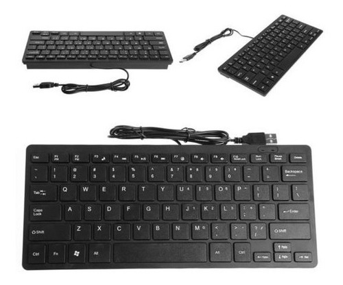 Portátil Mini Teclado Usb Con Cable Estilo Slim Para Noteboo