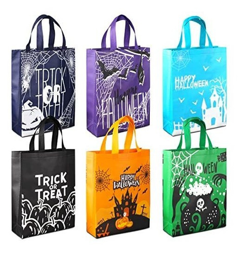 Bolsas De 6pcs De Halloween Trick O Treat, Bolsas De Fq3yt