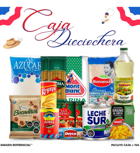 Canasta/caja Dieciochera Para Regalar - Fiestas Patrias N°1