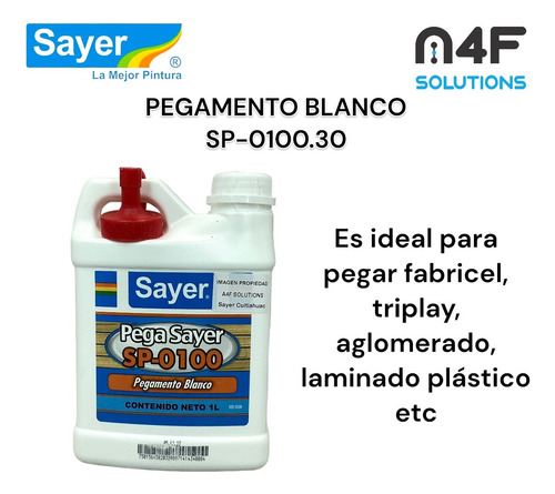 Pegamento Blanco Pega Sayer Sp-0100.30 1 Pza