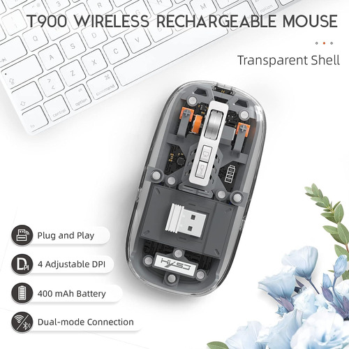 Mouse Inalámbrico Transparente, Mouse Inalámbrico