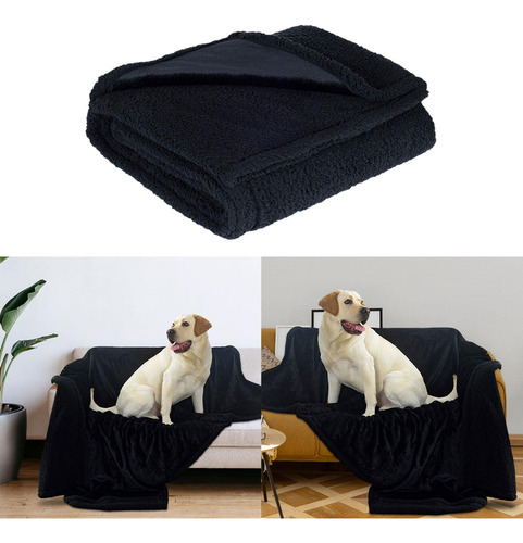 A Manta Impermeable De Felpa For Mascotas Manta For Negro M