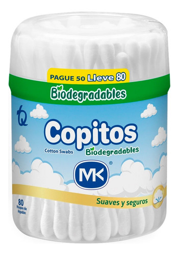 Oferta Copitos Mk Biodegradables Pague 50 Lleve 80und