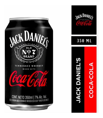 Jack Daniels Coca Cola Lata Por 350 Ml.