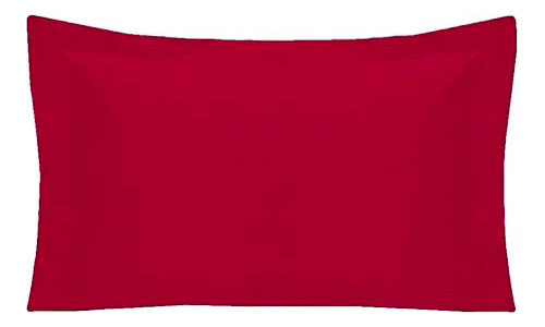 2 Fronhas Percal 400 Fios Com 4 Abas 50 X 70 Cm Extra Macio Cor Vermelho