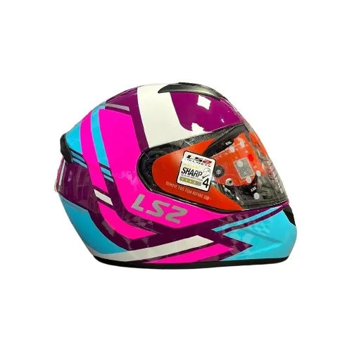 Casco Moto Mujer Ls2 Ff352 Negro Fucsia Violeta Gkmotos.uy