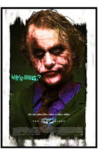 Cuadro Premium Poster 33x48cm Why So Serious Joker