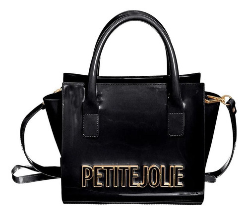 Bolsa Petite Jolie Love Estilo Tote Logo Mania Preto Único