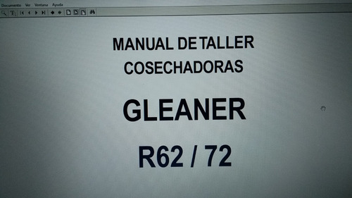 Imagen 2 de 3 de Manual Catalogo De Taller Cosechadora Gleaner R62/72