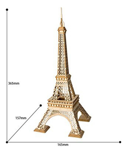 Rompecabezas De Madera 3d Torre Eiffel Kit De Manualidades E
