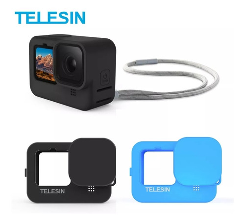 Case De Silicona Negro Para Gopro Hero 10/9 Marca Telesin