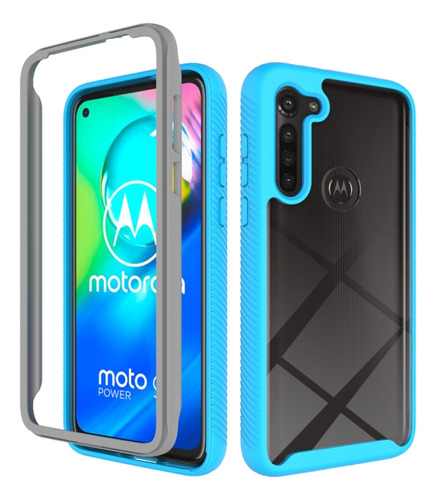 Azul Claro Para Motorola Moto G8 Power (versión De La Ue) Pr
