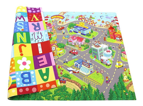 Cuidado Del Bebé Play Mat (grande, Ciudad Del Zoológico).