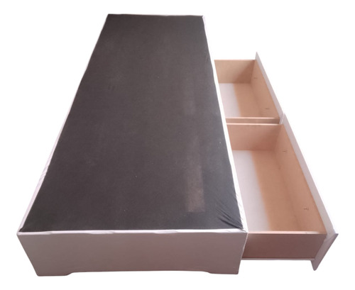 Base De Somier Con Cajones Cama 1 Plaza Envíos A Domicilio Blanco