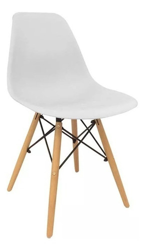 Silla Eames Blanca Plástico Living Comedor 