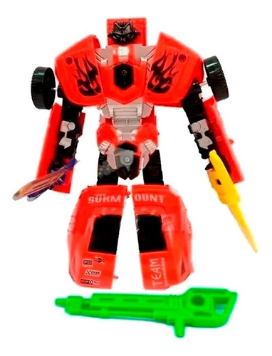 Autobot Transformer Bumblebee Robot Con Armas Realistico Color Rojo Personaje Auto Transformable En Robot