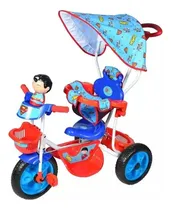 Comprar Triciclo Con Rudas De Goma Y Capota - Bipo Color Azul Superman