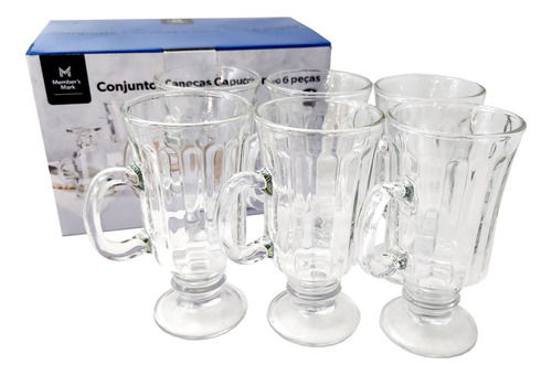 Jogo De Canecas Capuccino Chocolate Quente 250ml Cor Branco Liso