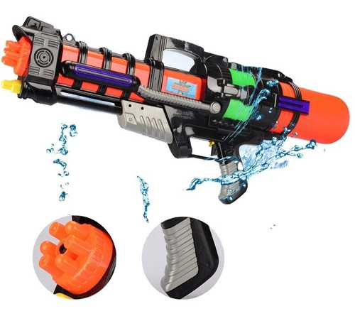 Imagen 2 de 6 de Pistola De Agua Grande 60cm Big Watergun 1500 Ml Juguete