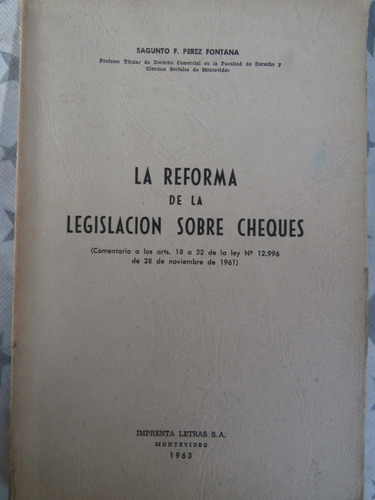 Perez Fontana La Reforma De La Legislacion Sobre Cheques O16