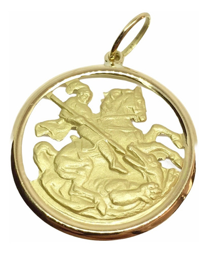 Medalha São Jorge Ouro 18k 2,1gr Pingente São Jorge Guerreiro 