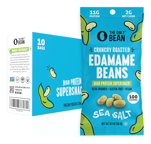 Edamame Tostado Crujiente Snacks Sal Marina 10 Piezas 11g