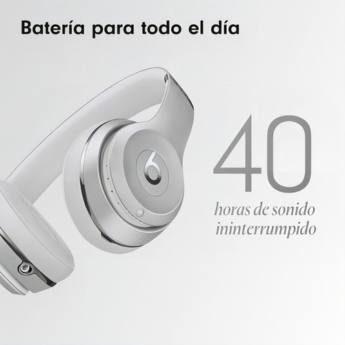 Fones de ouvido Beats Solo³ Wireless - cor prata prateada - Excelente (Recondicionado)