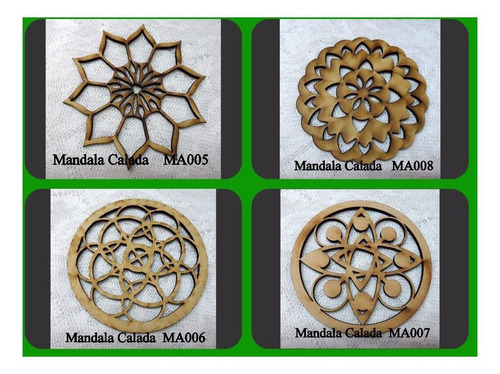 Mandalas En Fibrofacil De 3mm-diametro 30cm X 10u