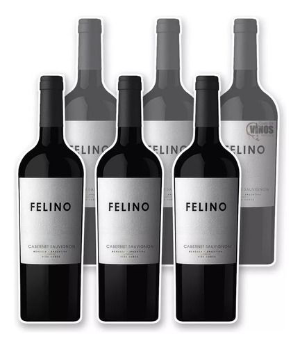 Vino Felino Brand Cabernet Sauvignon Viña Cobos X6 Unidades