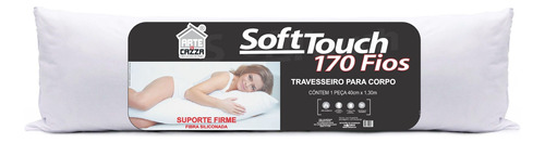 Travesseiro De Corpo 40cm X 1,30m Soft Touch Branco 99