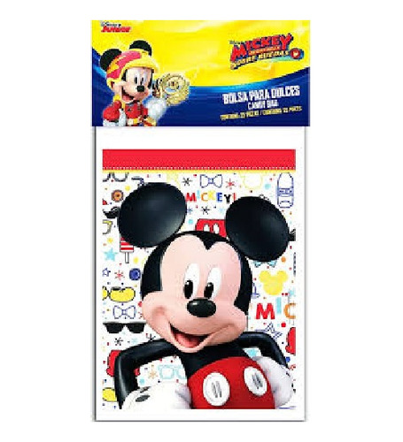 Mickey Mouse  Artículo Original 25 Pza Cumple Bolsa Dulces