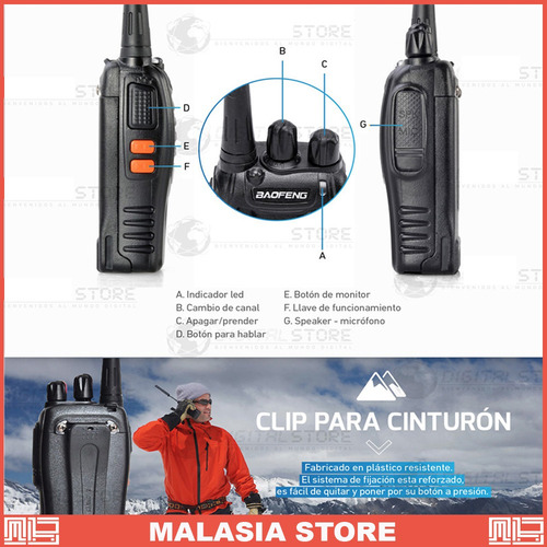 Imagen 5 de 9 de Handy Baofeng Radio Walkie Talkie Bf888s 16ch Uhf + Auricul