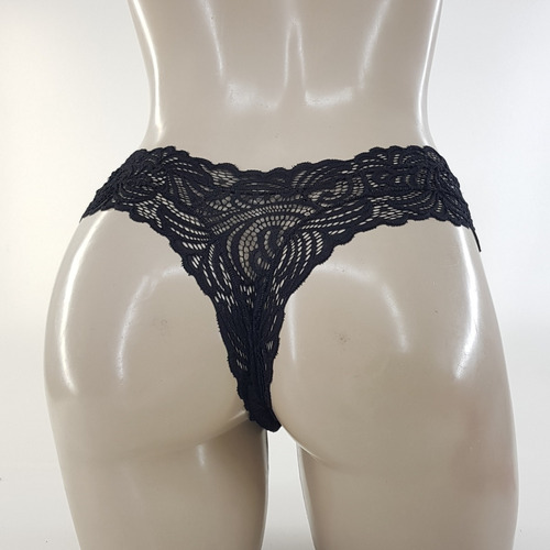 Imagem 2 de 7 de Kit 5 Calcinha Microfibra Tanga Renda Sexy Conforto