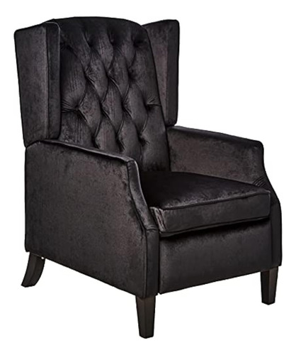 Christopher Knight Home Diana Wingback Recliner, Black + Dar