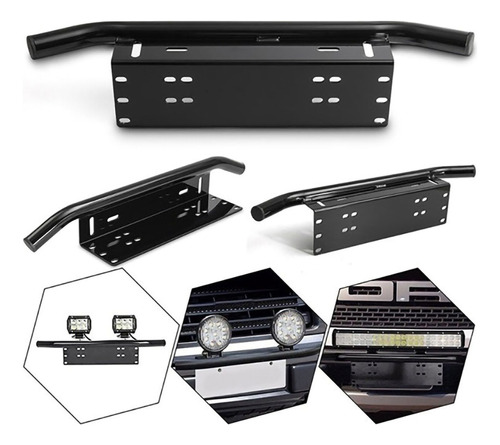 Base Soporte Porta Faro Barra Led Portaplacas Para Auto/jeep