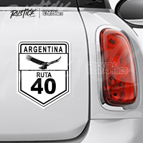 Calco Autoadhesiva Ruta 40 Sticker Turismo Argentina 15cm