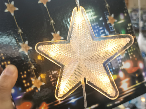 Luces Cortinas  De Estrellas Navidad 3 Metros Navideñas