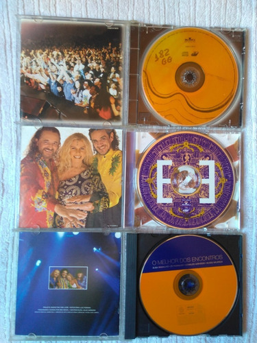 Lote 3 Cds O Grande Encontro 1 E 2 E O Melhor - Mpb - Letras (Usado)