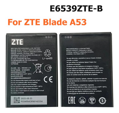 Bateria Pila E6539zte-b Para Zte Blade A53 Recuperada
