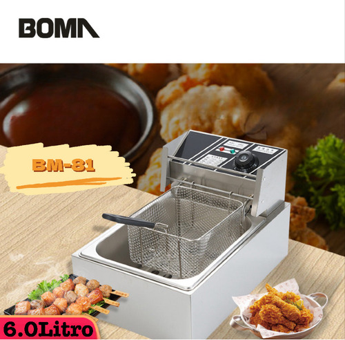 Freidora De Aceite Eléctrica Automática 6l Acero Inoxidable Plateado 50hz-60hz