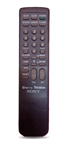 Imagen 1 de 1 de Control Remoto Compatible Con Tv Sony Trinitron Rm-y116